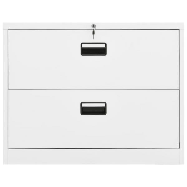 Aktenschrank Weiß 90x46x72,5 cm Stahl