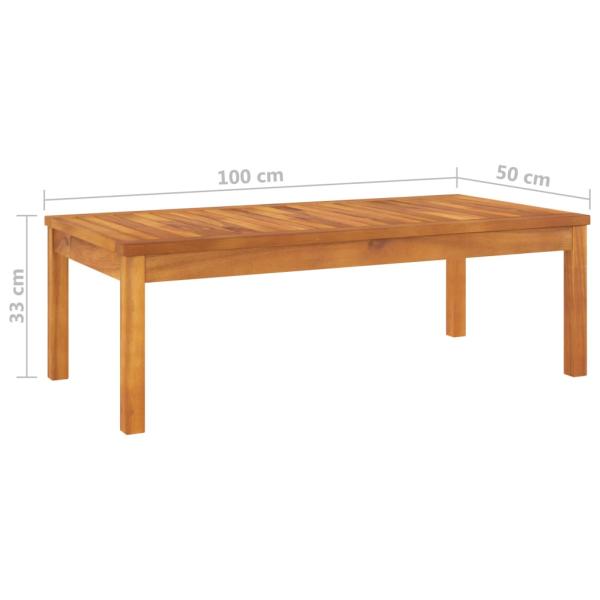 4-tlg. Garten-Lounge-Set mit Auflagen Massivholz Akazie
