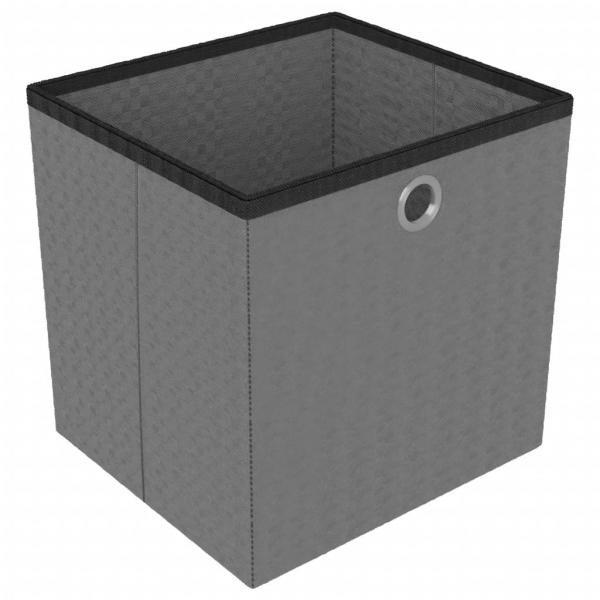Würfel-Regal mit Boxen 15 Fächer Schwarz 103x30x175,5 cm Stoff