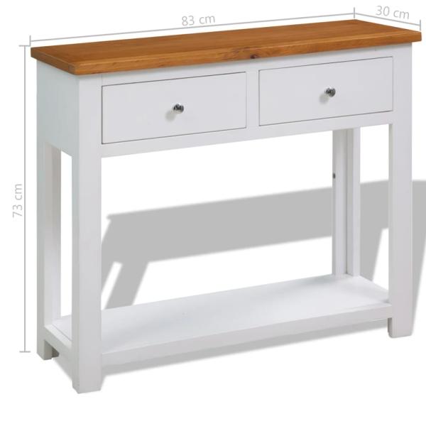 Konsolentisch 83x30x73 cm Massivholz Eiche