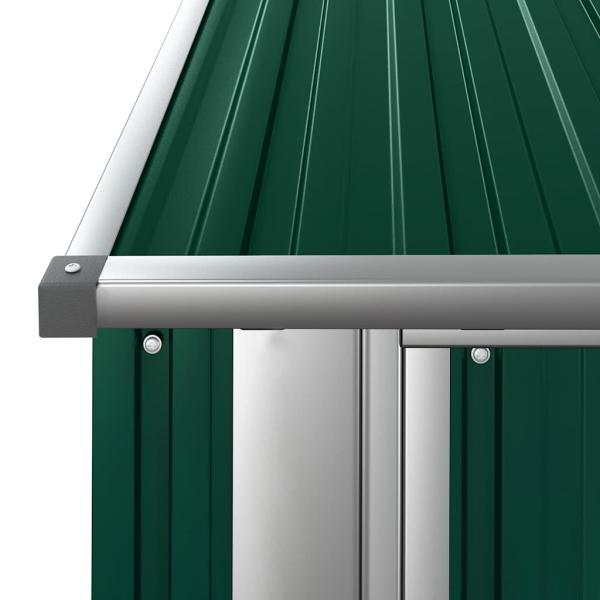 Geräteschuppen Grün 180,5x97x209,5 cm Verzinkter Stahl