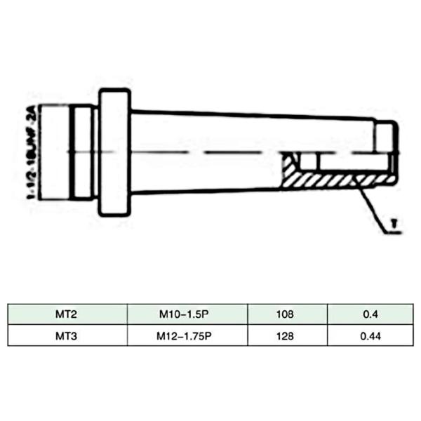 15-tlg. Bohrwerkzeug-Set 50 mm Bohrkopf MT3-F1-12