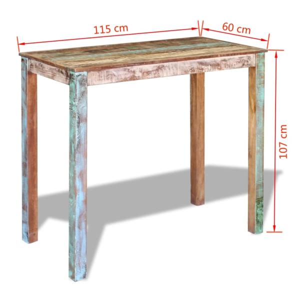 Bartisch Altholz 115x60x107 cm
