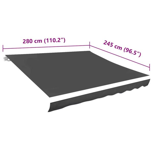 Markisenbespannung Canvas Anthrazit 300x250 cm