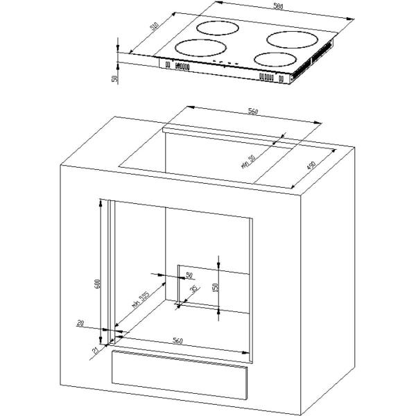 PKM BIC3-I GK IX-2 EEK:A Einbau Herdset mit Glaskeramikkochfeld, 60 cm breit, 55 L, Restwärmeanzeige, Gehäusekühlung, Vollglasinnentüre, Edelstahl