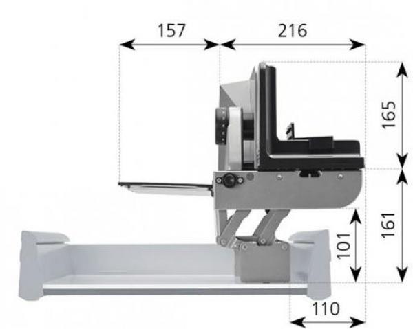 Ritter AES72SR Allesschneider, zum Einbau in Schubkästen ab 45 cm, für RECHTSHÄNDER, 65W