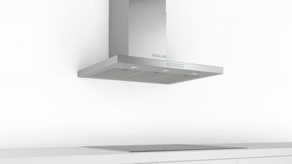 Bosch DWB97CM50 Serie 6 A+ Wandesse, 90 cm breit, Ab-/Umluft, Box-Design, Edelstahl