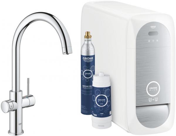ARDEBO.de GROHE Blue Home Starter Kit, C-Auslauf, 150° schwenkbar, chrom (31455001)