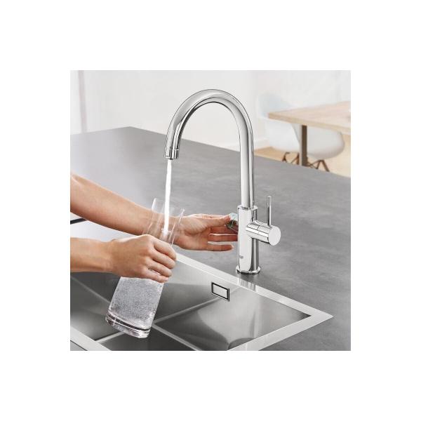 GROHE Blue Home Starter Kit, C-Auslauf, 150° schwenkbar, chrom (31455001)