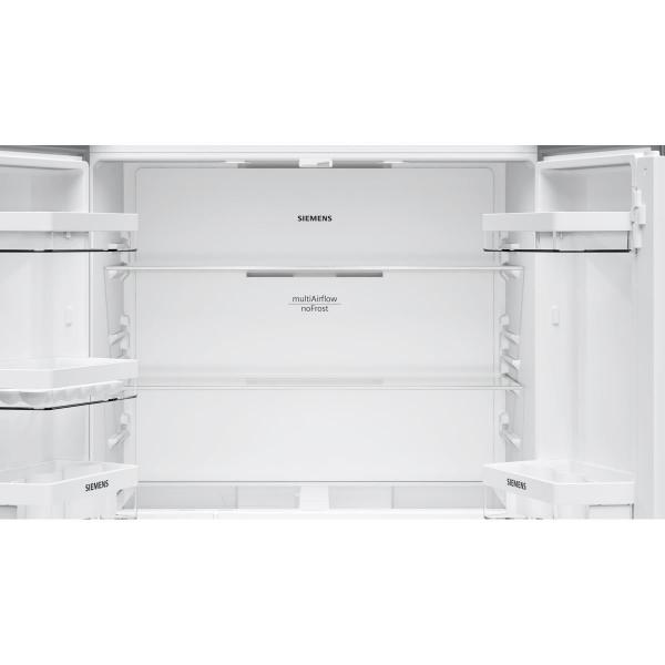 Siemens KF96NVPEA iQ300 Stand Kühl-Gefrierkombination, French-Door, 91 cm breit, noFrost, superCooling, inox