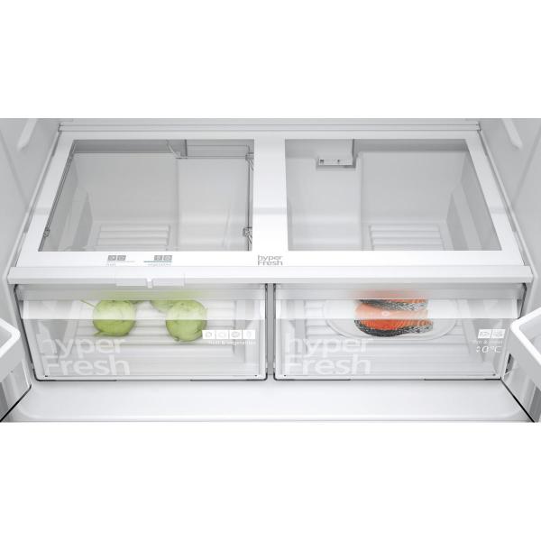 Siemens KF96NVPEA iQ300 Stand Kühl-Gefrierkombination, French-Door, 91 cm breit, noFrost, superCooling, inox