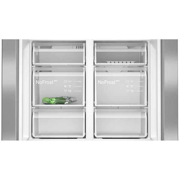 Siemens KF96NVPEA iQ300 Stand Kühl-Gefrierkombination, French-Door, 91 cm breit, noFrost, superCooling, inox