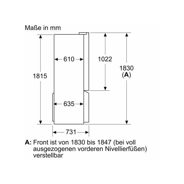 Siemens KF96NVPEA iQ300 Stand Kühl-Gefrierkombination, French-Door, 91 cm breit, noFrost, superCooling, inox