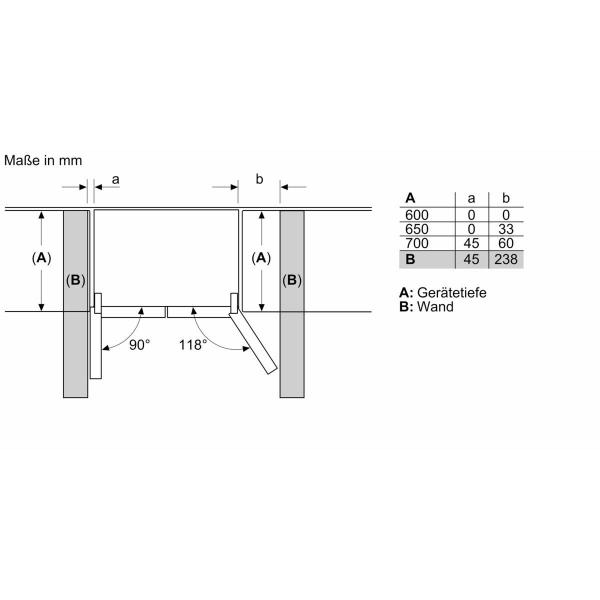 Siemens KF96NVPEA iQ300 Stand Kühl-Gefrierkombination, French-Door, 91 cm breit, noFrost, superCooling, inox