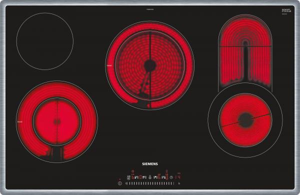 ARDEBO.de Siemens ET845FCP1D iQ300 Autarkes Glaskeramik Kochfeld, Glaskeramik, 80 cm breit, touchSlider, reStart, schwarz