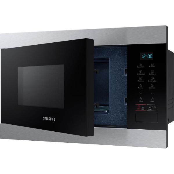 Samsung MS22M8074AT/EG Einbau-Mikrowelle, 22 L, 850 W, Nischenhöhe: 38 cm, Warmhaltefunktion, edelstahl