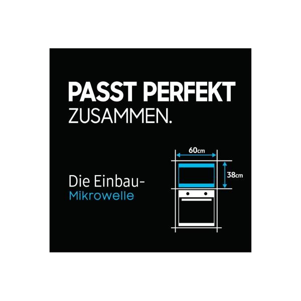Samsung MS22M8074AT/EG Einbau-Mikrowelle, 22 L, 850 W, Nischenhöhe: 38 cm, Warmhaltefunktion, edelstahl