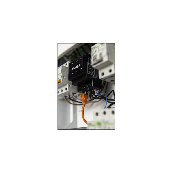 Shelly Pro 3 Relaisschalter, WLAN, Bluetooth, LAN, 3-Kanal, 3x 16A, max. 48A, Hutschiene (Shelly_Pro3)