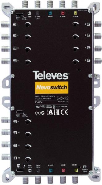 ARDEBO.de Televes MS512C NevoSwitch 5 Eingänge - 12 Ausgänge (714504)