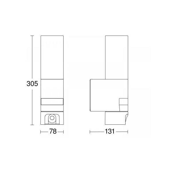 Steinel L 620 CAM SC Sensor-LED-Außenleuchte, mit Kamera, App-Steuerung, 3000K, anthrazit (065829)