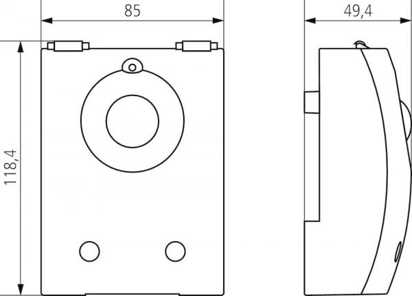 Theben LUNA 126 star E Dämmerungsschalter Wandaufbau, mit Adapterplatte (1260901)