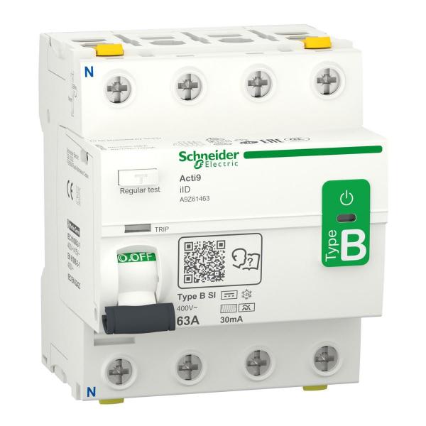 ARDEBO.de Schneider Electric FI-Schalter IID 4P 63A, 30mA, Typ B-SI (A9Z61463)