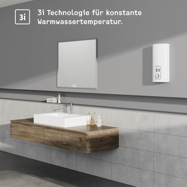 STIEBEL ELTRON DEL 18/21/24 Plus Komfort-Durchlauferhitzer, EEK: A, elektronisch geregelt, 18/21/24 kW, Übertischmontage (236739)