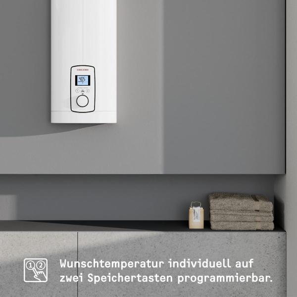 STIEBEL ELTRON DEL 18/21/24 Plus Komfort-Durchlauferhitzer, EEK: A, elektronisch geregelt, 18/21/24 kW, Übertischmontage (236739)