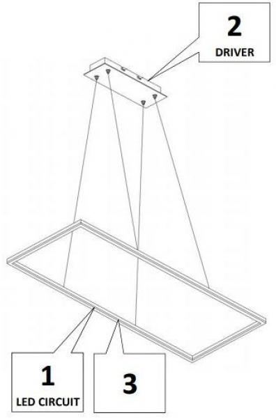 Fabas Luce Bard Pendelleuchte, 52W, LED, weiß (3394-45-102)
