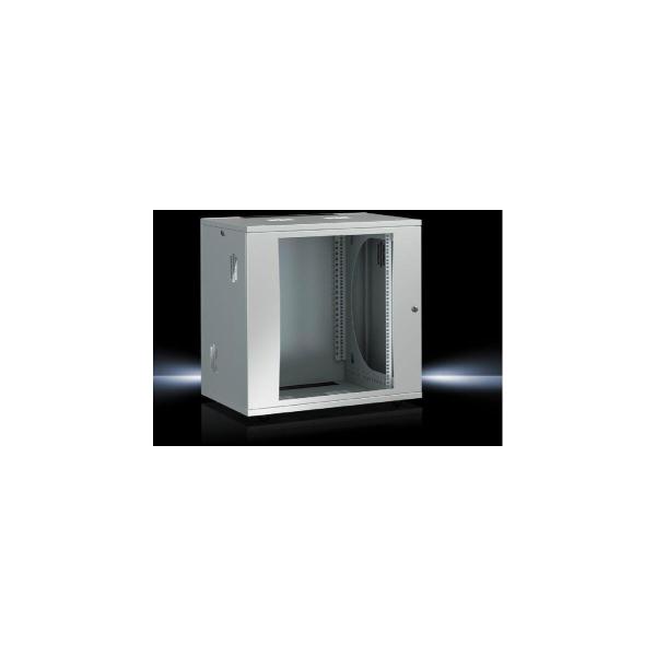 ARDEBO.de Rittal DK 7507120 Netzwerkschrank/Wandverteiler 12HE, 19, Zoll, BxHxT: 60x62,5x60cm, Sichtscheibe, grau