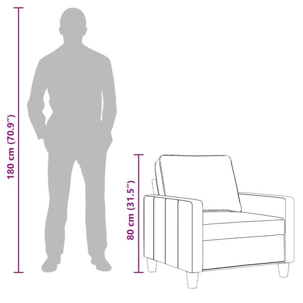 Sessel Weinrot 60 cm Stoff