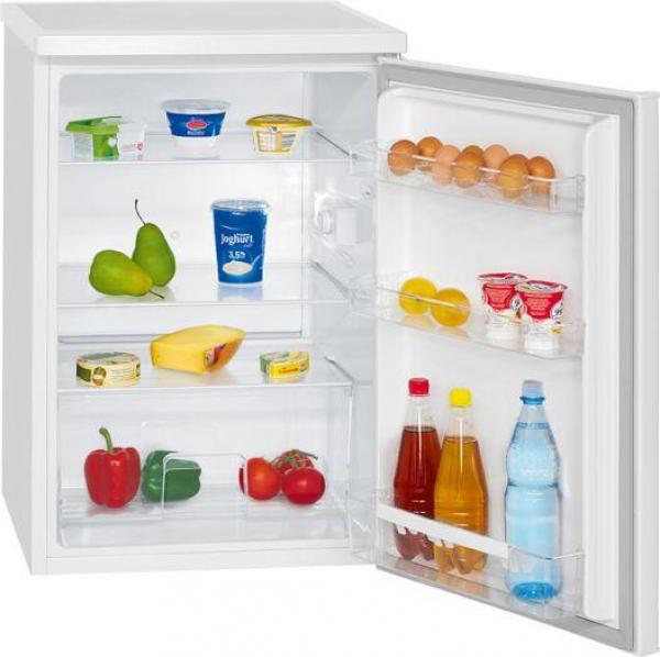 Bomann VS 2185.1 Vollraumkühlschrank, 56cm breit, 133 Liter, Kompressorfunktion, weiß