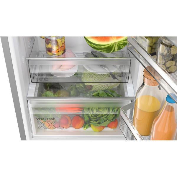 Bosch KGN392LBF Serie 4 Stand Kühl-Gefrierkombination, 60cm breit, 321l, VitaFresh XXL, Edelstahl-Optik