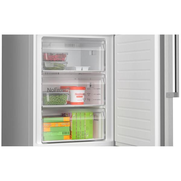 Bosch KGN392LBF Serie 4 Stand Kühl-Gefrierkombination, 60cm breit, 321l, VitaFresh XXL, Edelstahl-Optik