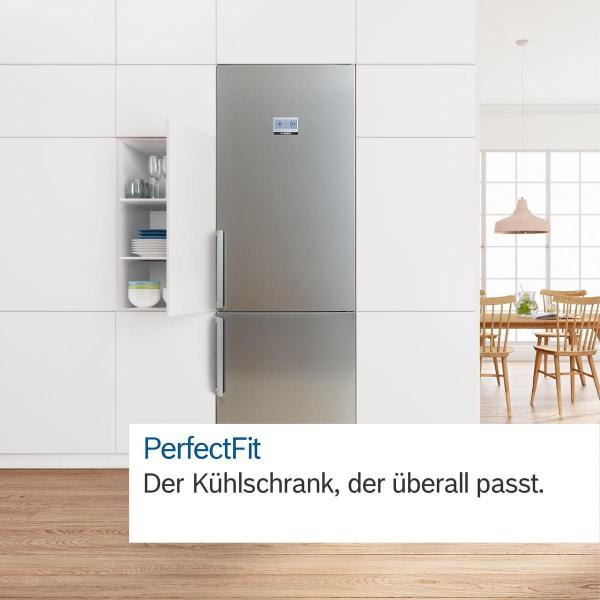 Bosch KGN392LBF Serie 4 Stand Kühl-Gefrierkombination, 60cm breit, 321l, VitaFresh XXL, Edelstahl-Optik