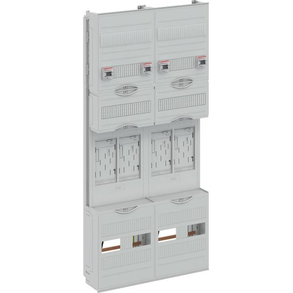 ARDEBO.de STRIEBEL & JOHN BF27T4 Zählerfeld, Baureihe ComfortLine, 7-reihig, lichtgrau (2CPX054129R9999)