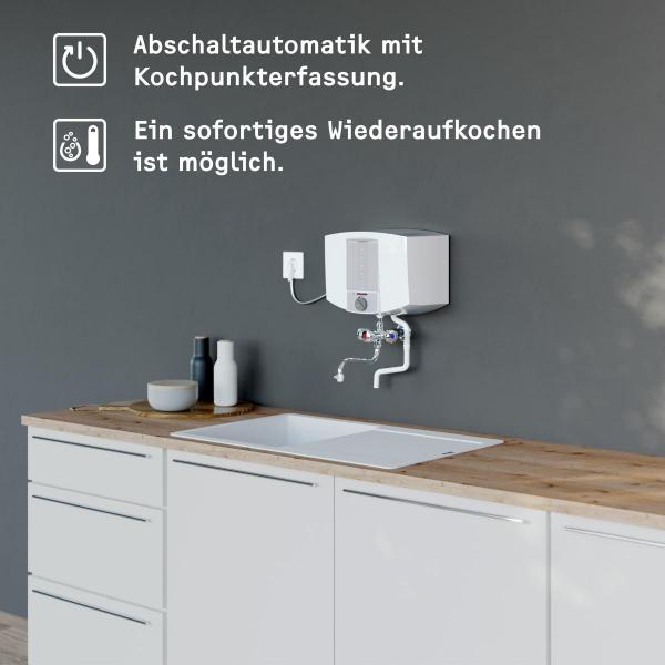 STIEBEL ELTRON KBA 5 KA Kochendwassergerät, 5 Liter, 2KW, lichtgrau (74289)