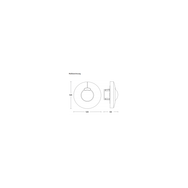 Steinel HF 3360 COM1 Hochfrequenz-Bewegungsmelder, Unterputz, rund, weiß (033682)