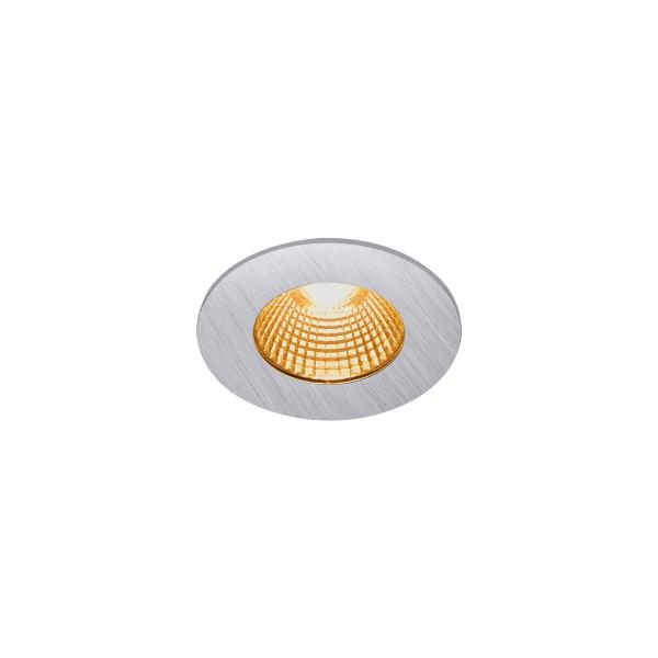 SLV PATTA-I LED Deckeneinbauleuchte, rund, IP65, 1800-3000K, silber (1002100)