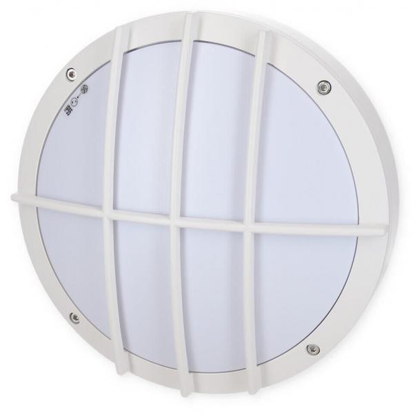 ARDEBO.de SLV BULAN GRID Runde Wand- und Deckenleuchte, TC-TSE, IP55, 2x25W, E27, weiß (229081)