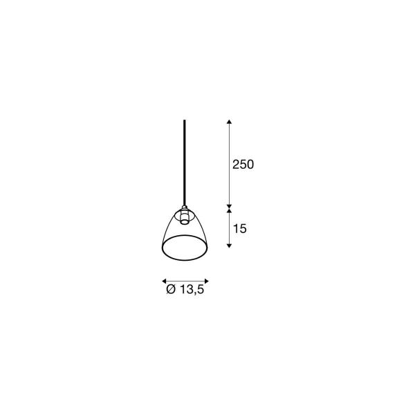 SLV PARA CONE Pendelleuchte, GU10, weiß / transparent (1006160)