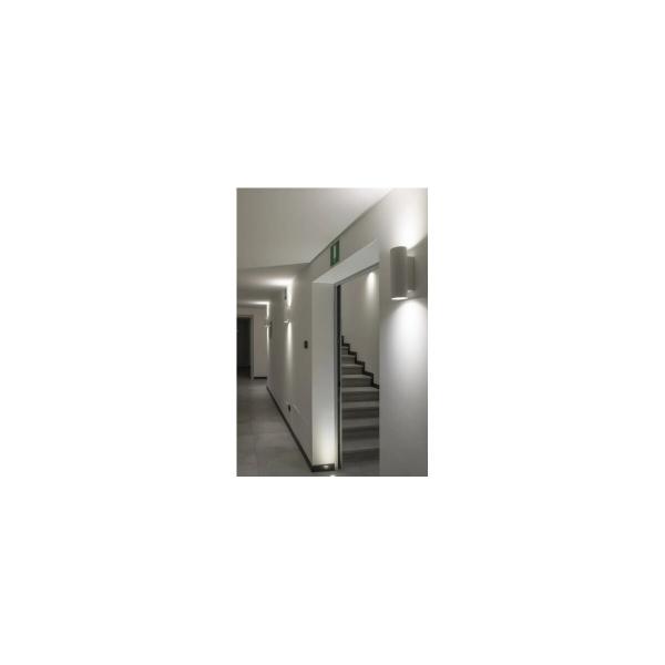 SLV PLASTRA Wandleuchte, QPAR51, rund, Tube, weißer Gips, max. 70W (148060)