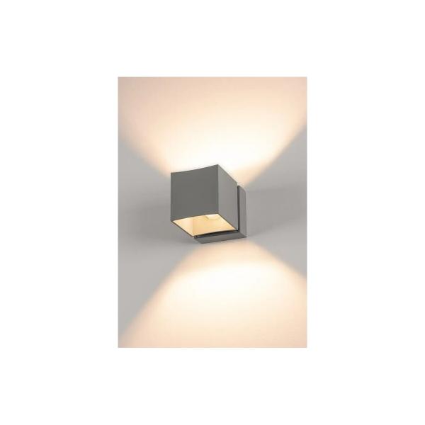 SLV SQUARE TURN Outdoor Wandleuchte, QT14, silbergrau, max. 42W, IP44 (1000335) *ANGEBOT*