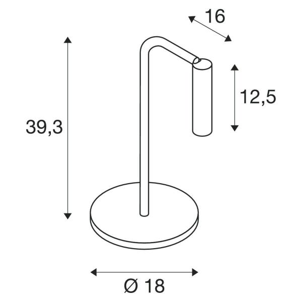 SLV KARPO LED Tischleuchte, 3000K, weiß (1001460)