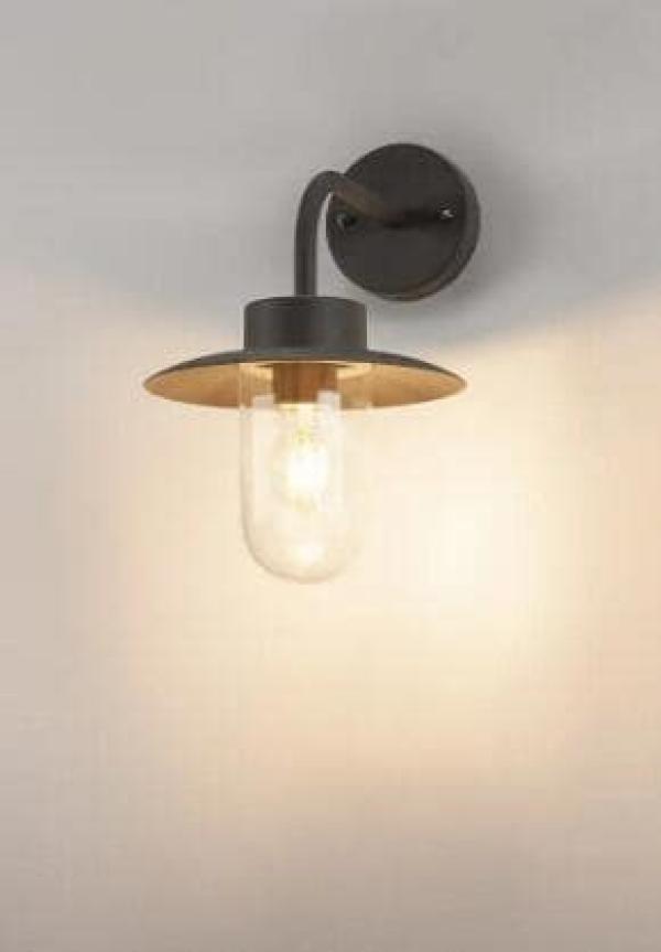 SLV MOLAT Outdoor Wandleuchte, E27, anthrazit, max. 60W, IP44 (1000820)