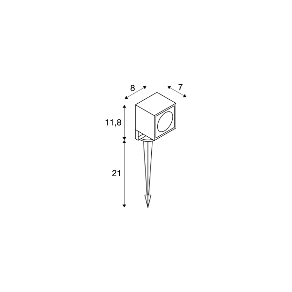 SLV NAUTILUS 10 Outdoor Erdspießleuchte, LED, anthrazit, IP65, 3000K (231035)