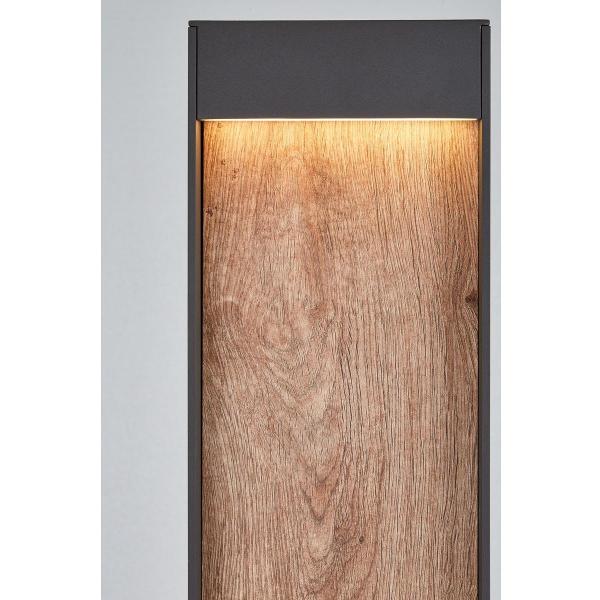SLV FLATT POLE 100 Outdoor LED Stehleuchte, 3000K, IP65, anthrazit/braun (1002959)