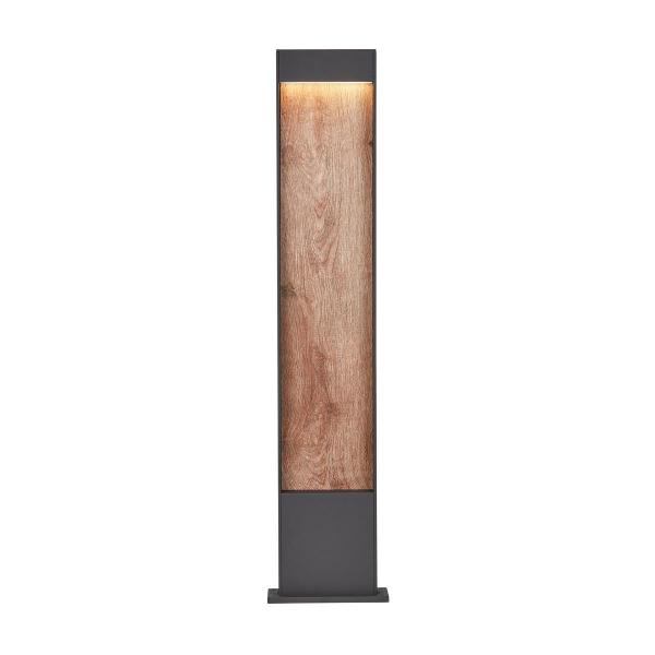 SLV FLATT POLE 100 Outdoor LED Stehleuchte, 3000K, IP65, anthrazit/braun (1002959)