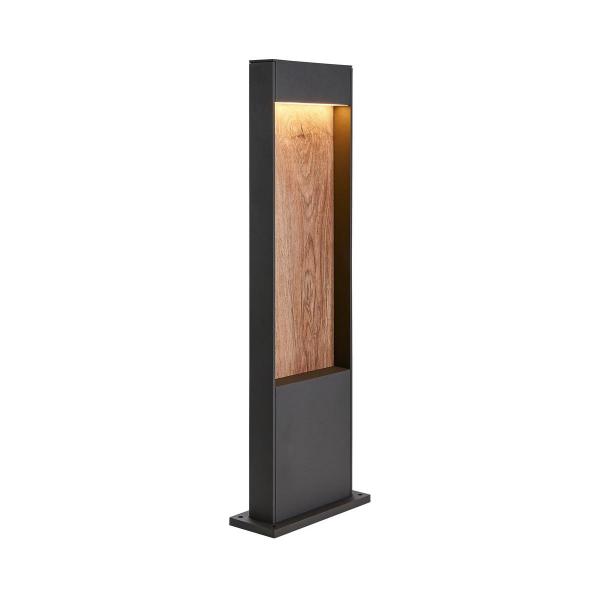 ARDEBO.de SLV FLATT POLE 100 Outdoor LED Stehleuchte, 3000K, IP65, anthrazit/braun (1002957)