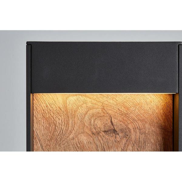 SLV FLATT POLE 100 Outdoor LED Stehleuchte, 3000K, IP65, anthrazit/braun (1002957)